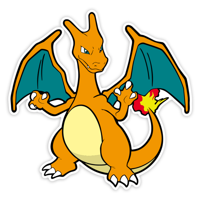 Adesivi per Auto e Moto: Charizard Classico Possente
