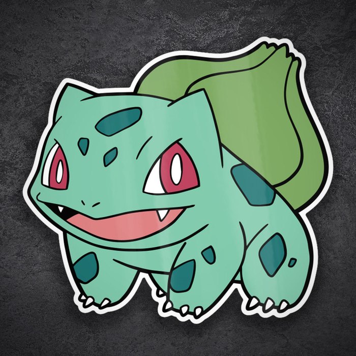 Adesivi per Auto e Moto: Bulbasaur Classico Deciso