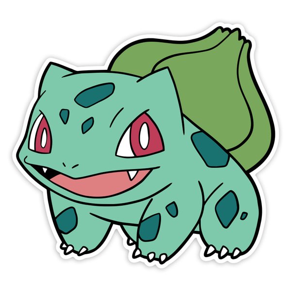 Adesivi per Auto e Moto: Bulbasaur Classico Deciso