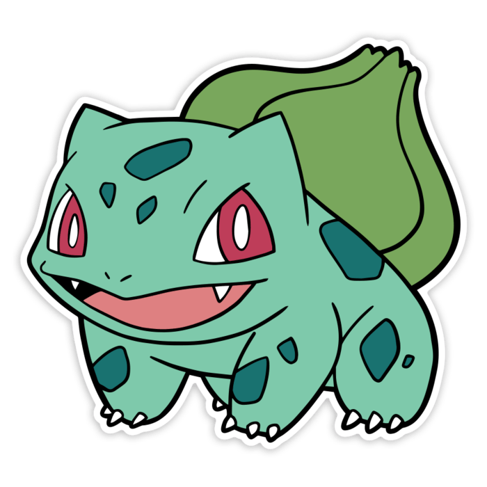 Adesivi per Auto e Moto: Bulbasaur Classico Deciso