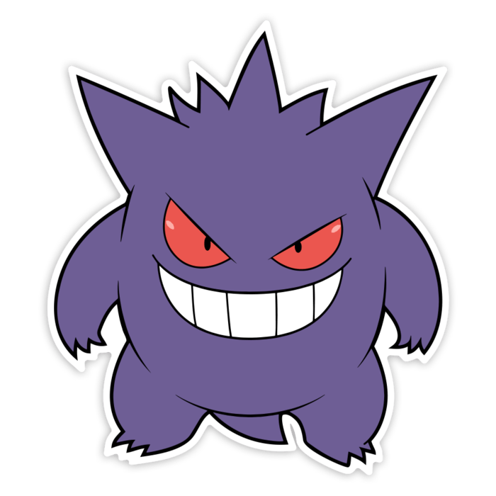 Adesivi per Auto e Moto: Gengar Classico Birichino