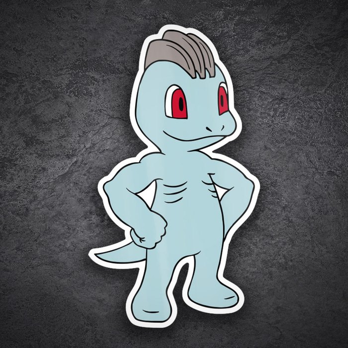 Adesivi per Auto e Moto: Machop Classico Forzuto