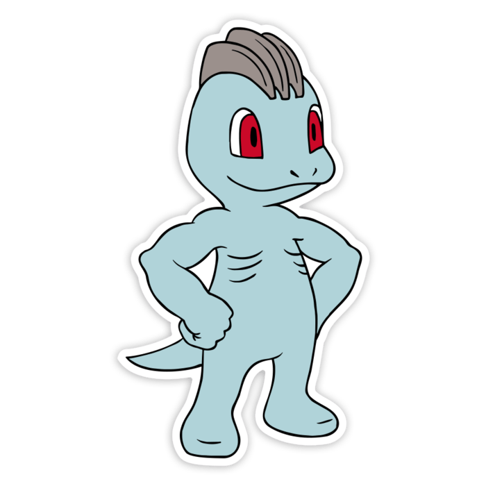 Adesivi per Auto e Moto: Machop Classico Forzuto