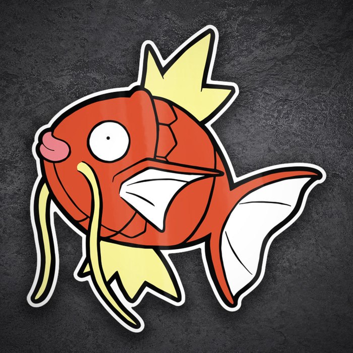 Adesivi per Auto e Moto: Magikarp Classico Sorpreso