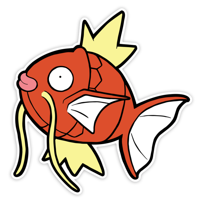Adesivi per Auto e Moto: Magikarp Classico Sorpreso
