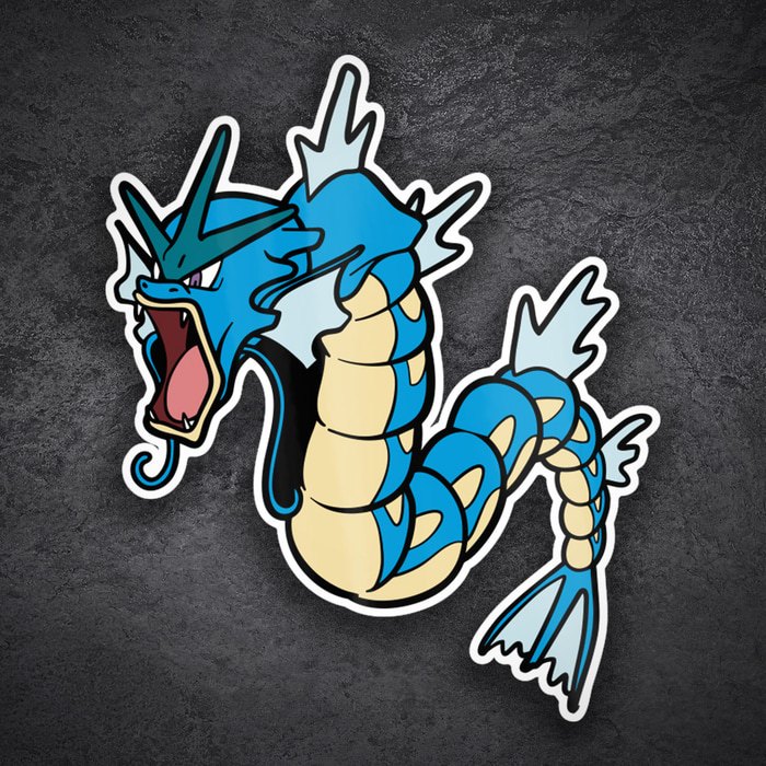Adesivi per Auto e Moto: Gyarados Classico Furioso