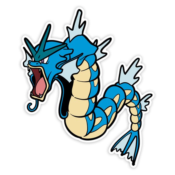 Adesivi per Auto e Moto: Gyarados Classico Furioso
