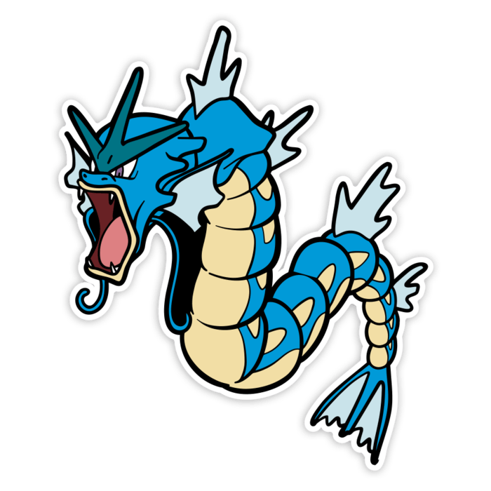 Adesivi per Auto e Moto: Gyarados Classico Furioso
