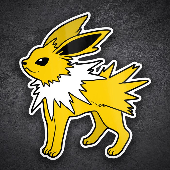 Adesivi per Auto e Moto: Jolteon Classico Elettrico