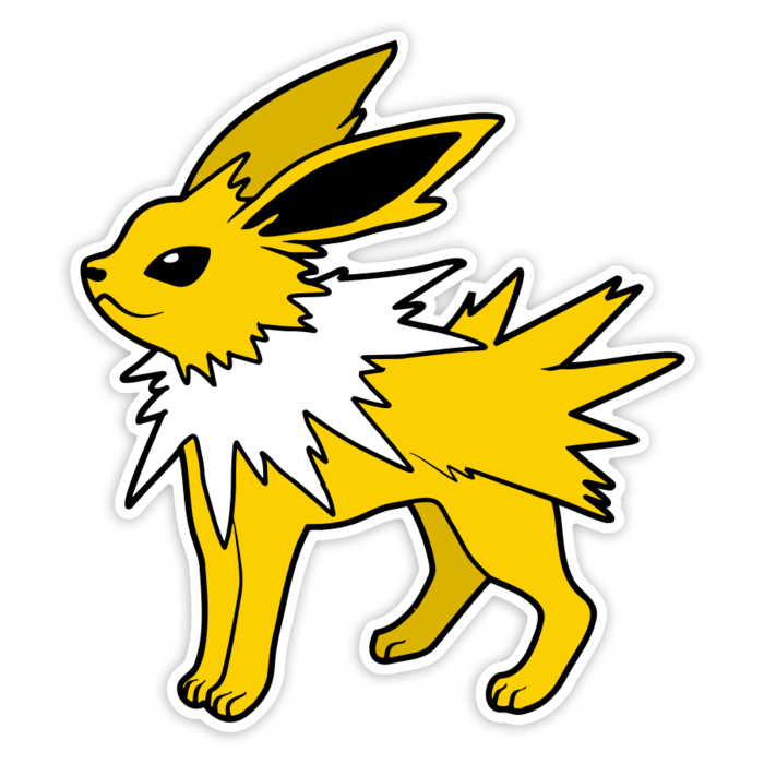 Adesivi per Auto e Moto: Jolteon Classico Elettrico