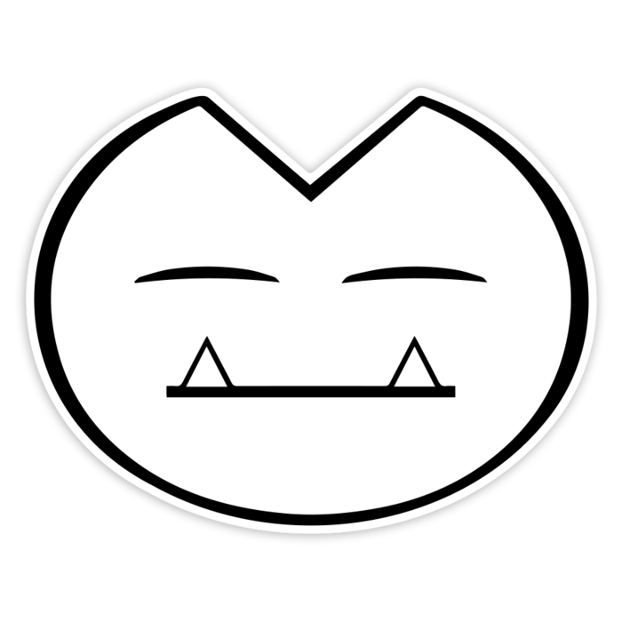 Adesivi per Auto e Moto: Snorlax Classico Viso Minimale