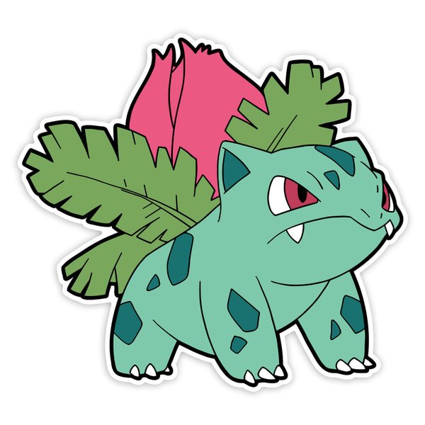 Adesivi per Auto e Moto: Ivysaur Classico in Evoluzione