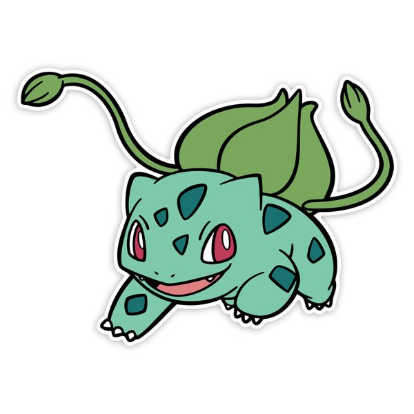 Adesivi per Auto e Moto: Bulbasaur Classico in Attacco