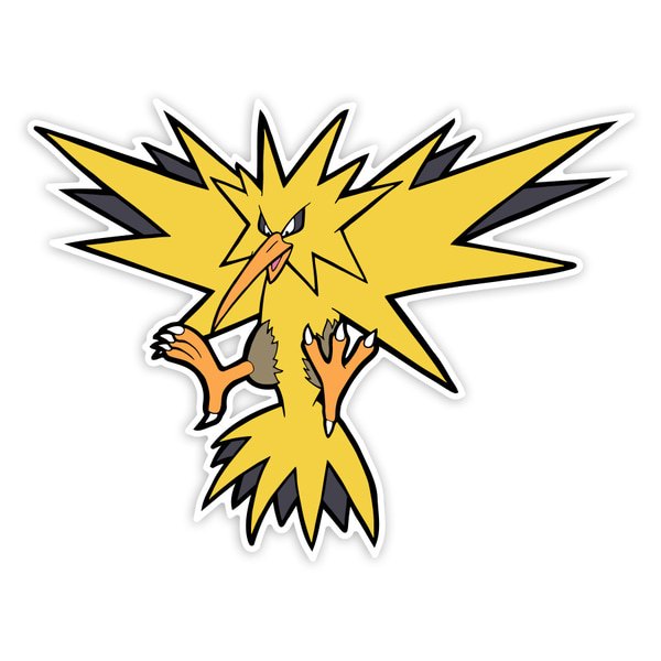 Adesivi per Auto e Moto: Zapdos Classico Leggendario