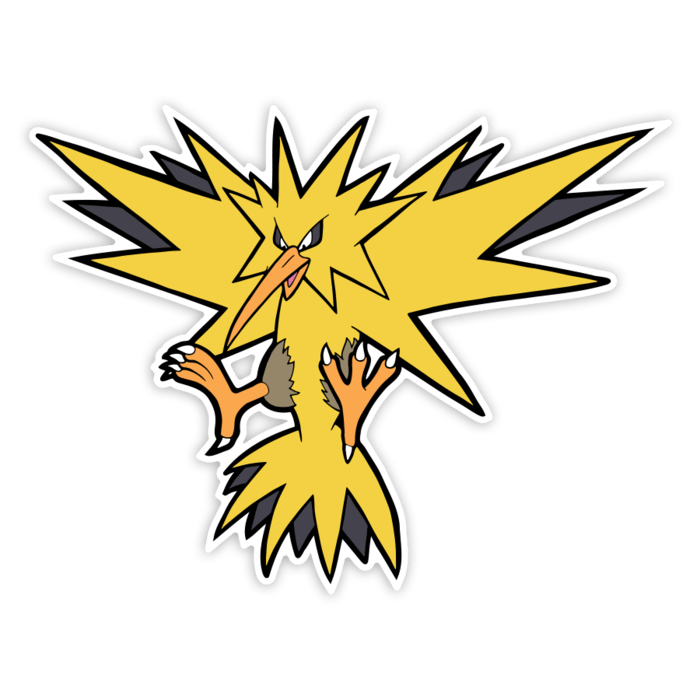 Adesivi per Auto e Moto: Zapdos Classico Leggendario