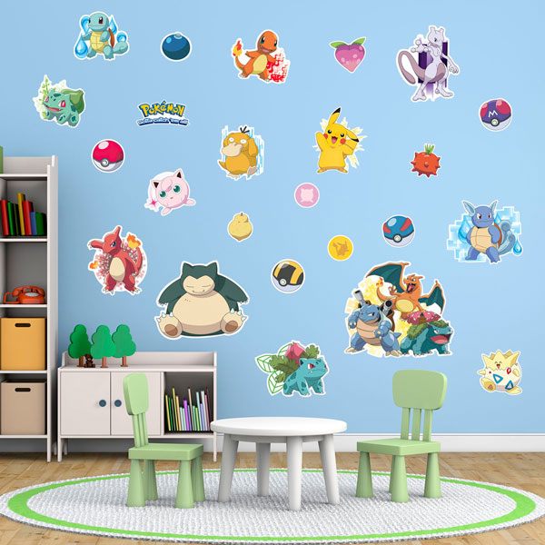 Set di 24 adesivi Pok&eacute;mon 4/5