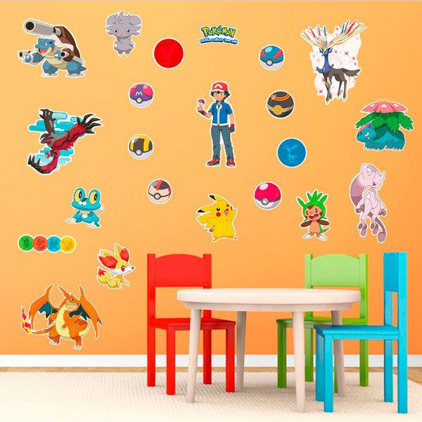 Adesivi per Bambini: Set 22X Pokemon Personaggi