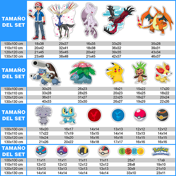 Adesivi per Bambini: Set 22X Pokemon Personaggi