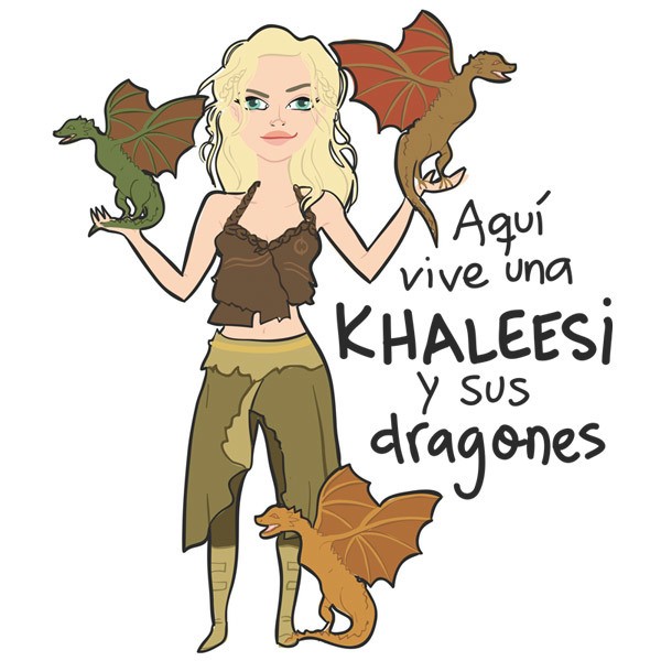 Adesivi per Bambini: Khaleesi e draghi