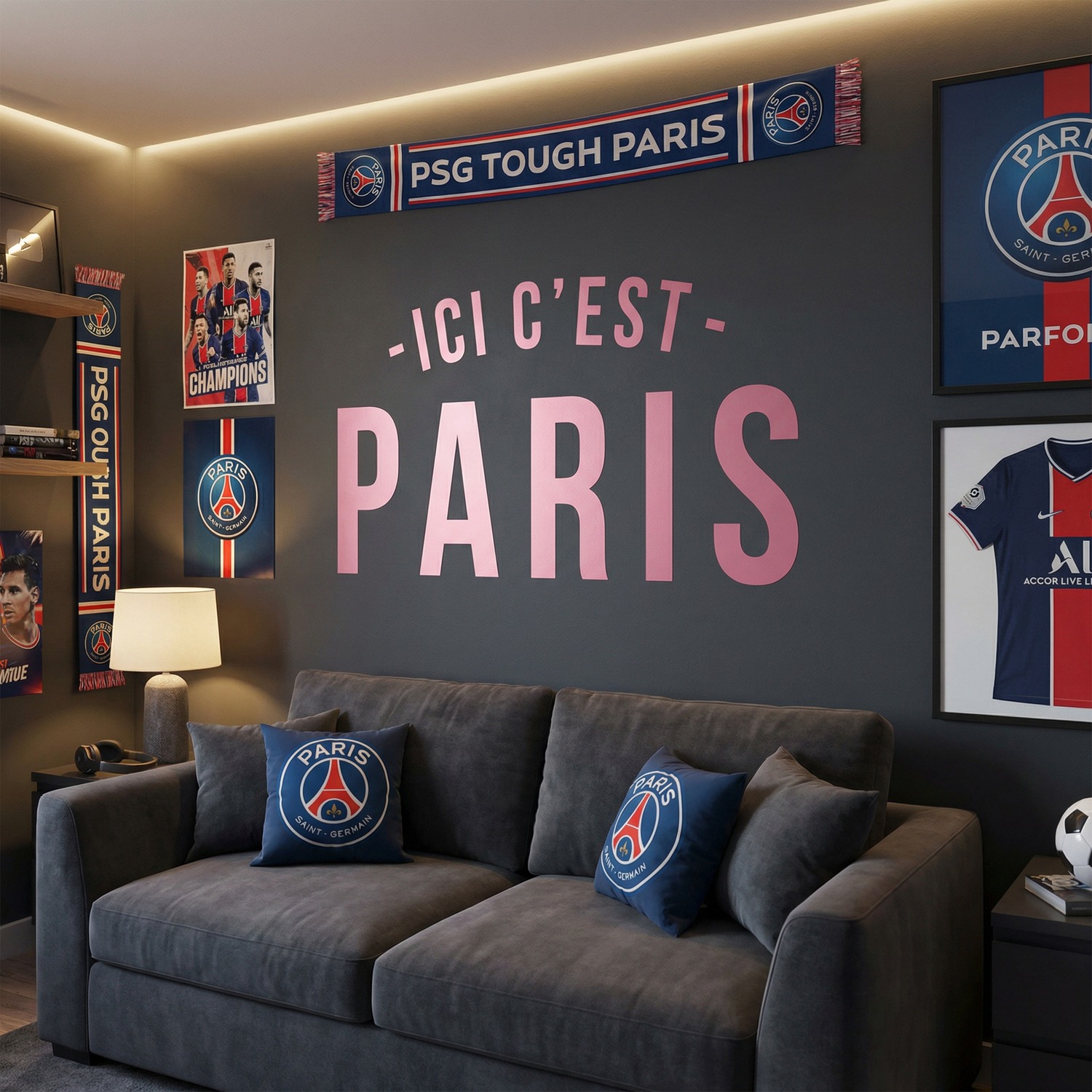 Adesivi Murali: PSG Ici c&acute;est Paris