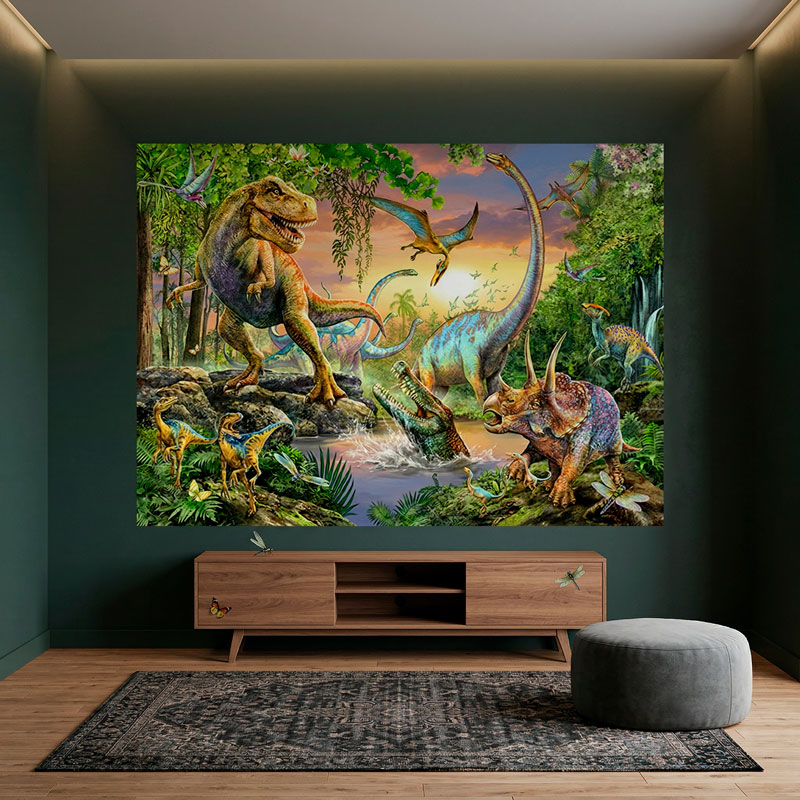 Poster adesivo Dinosauri nella giungla 4