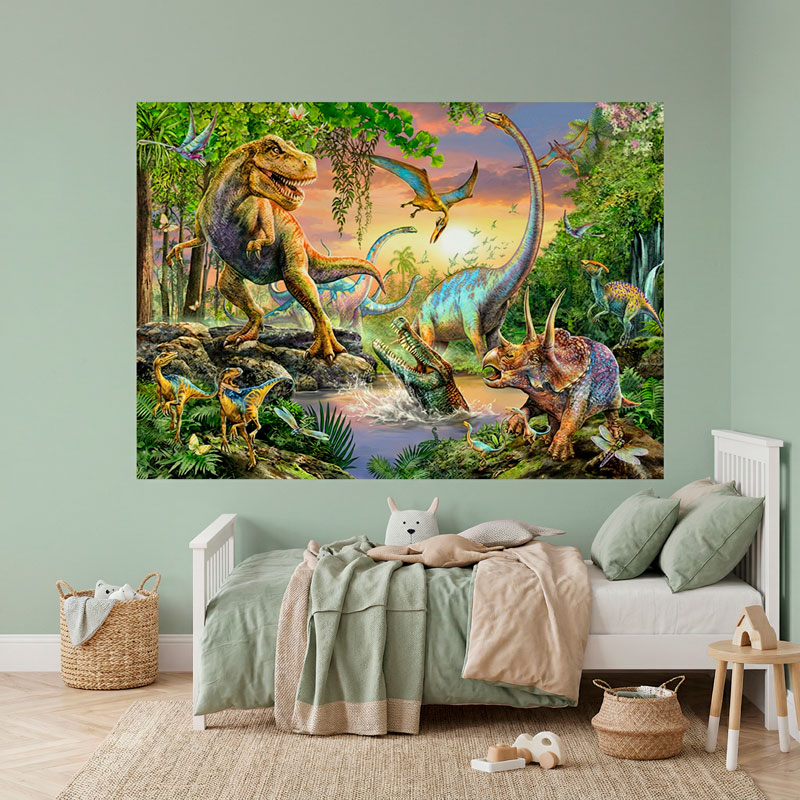 Poster adesivo Dinosauri nella giungla 8