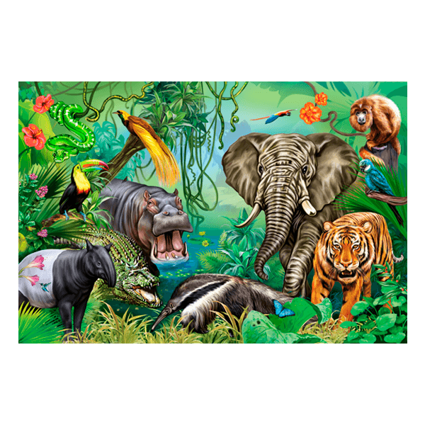 Adesivi Murali: Animali della Giungla