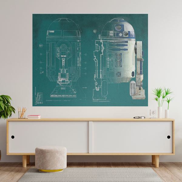 Adesivi Murali: Piani R2-D2