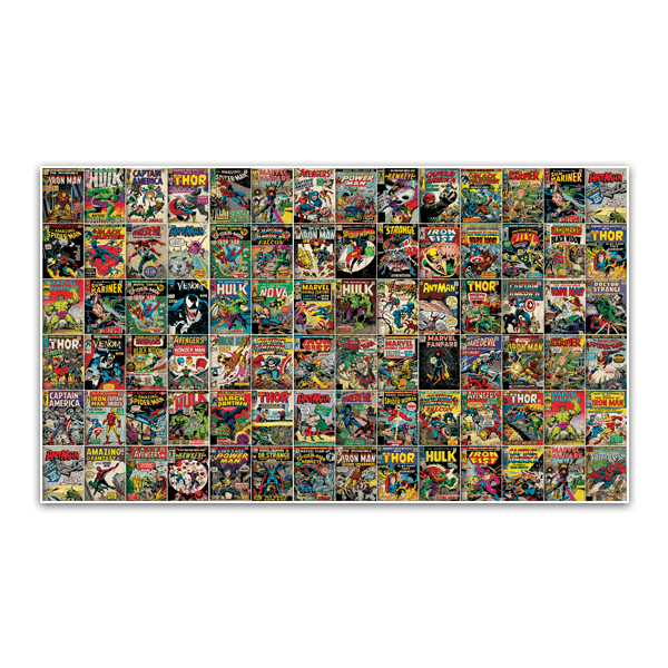 Adesivi Murali: Collage di Fumetti