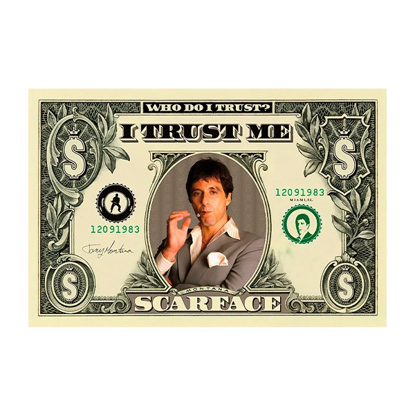 Adesivi Murali: Scarface Dolar