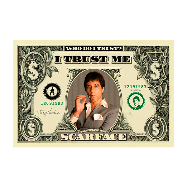 Adesivi Murali: Scarface Dollaro
