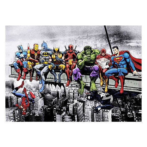 Adesivi Murali: Pranzo degli eroi Marvel