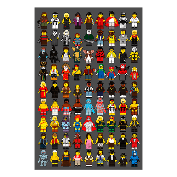 Adesivi Murali: Attori di film Lego