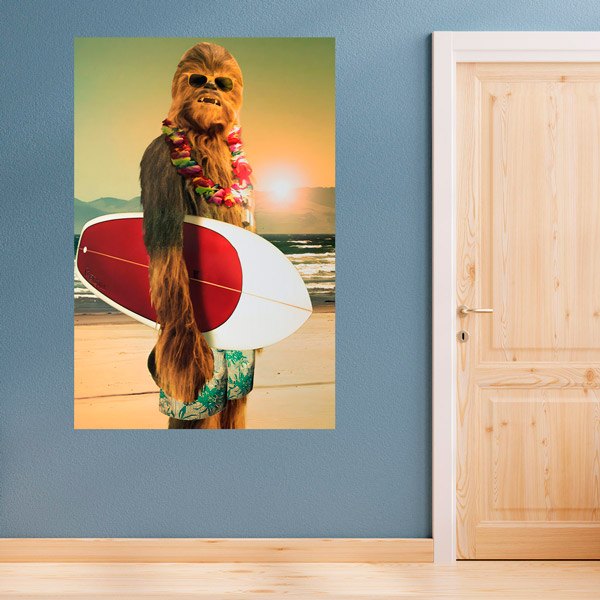 Adesivi Murali: Surf Chewbacca
