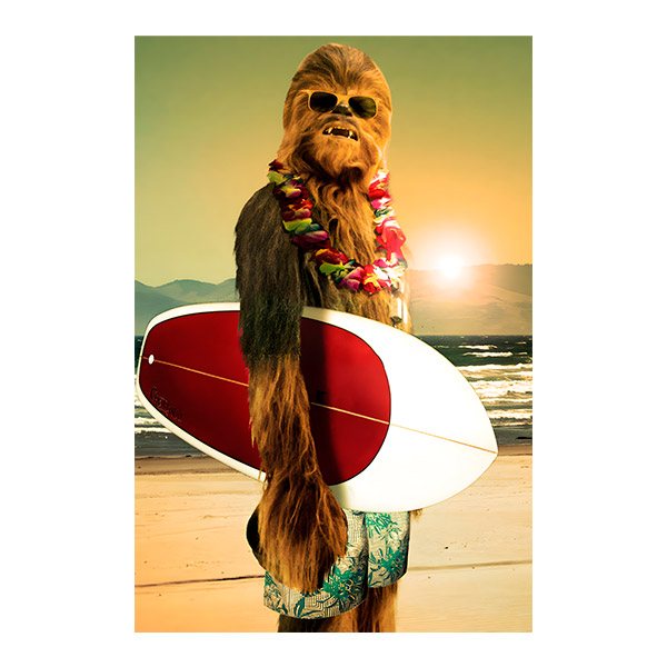 Adesivi Murali: Surf Chewbacca