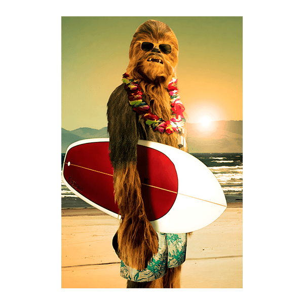 Adesivi Murali: Surf Chewbacca