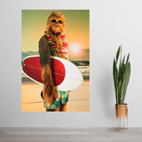 Adesivi Murali: Surf Chewbacca 3