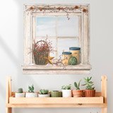 Adesivi Murali: Finestra con ornamenti 3