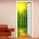 Adesivi Murali: Porta aperta sentiero e foresta 3