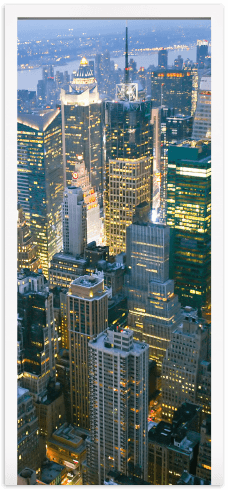 Adesivi Murali: Skyscraper door a New York