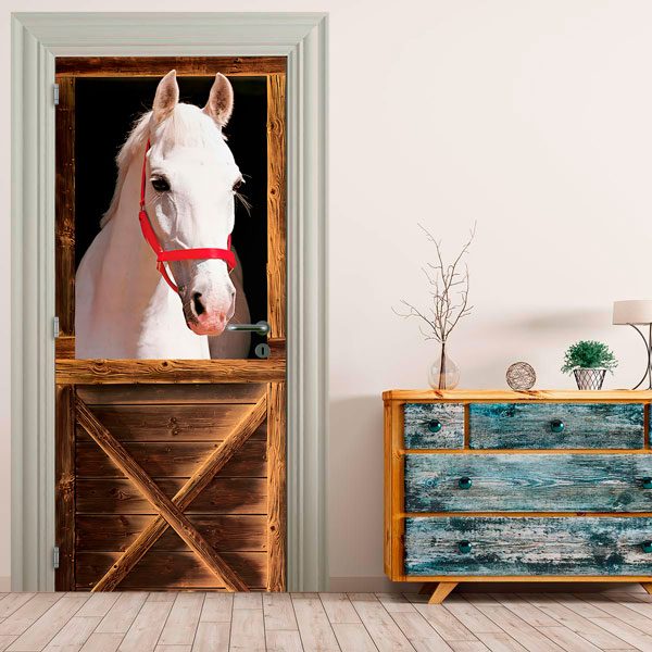 Adesivi Murali: Cavallo nella stalla