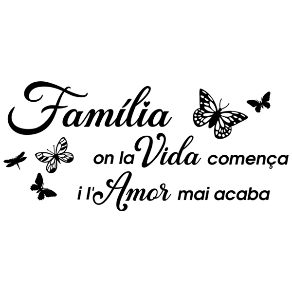 Adesivi Murali:  Família és on la vida comença