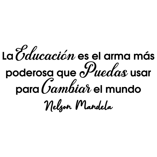 Adesivi Murali: La educación es la arma más poderosa