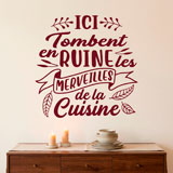 Adesivi Murali: Ici Tombent en Ruine les Merveilles de la Cuisine 13