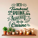 Adesivi Murali: Ici Tombent en Ruine les Merveilles de la Cuisine 17