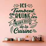 Adesivi Murali: Ici Tombent en Ruine les Merveilles de la Cuisine 19