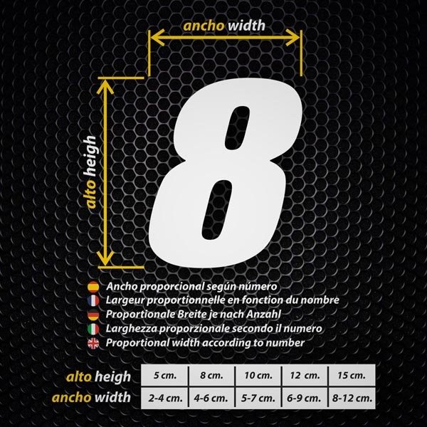 Adesivi per Auto e Moto: Numeri Impact