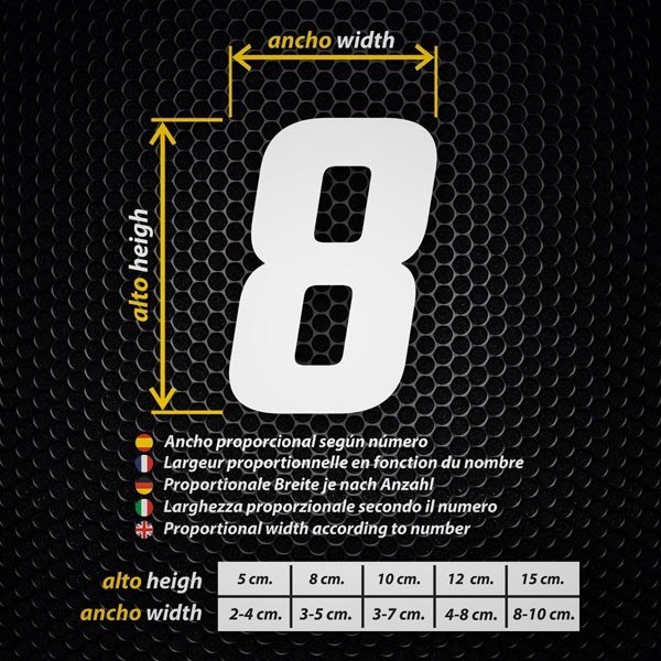 Adesivi per Auto e Moto: Numeri Highway in Rilievo