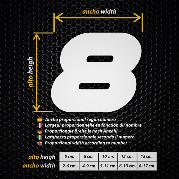 Adesivi per Auto e Moto: Numeri Warstar