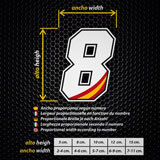 Adesivi per Auto e Moto: Numeri Spagna 3